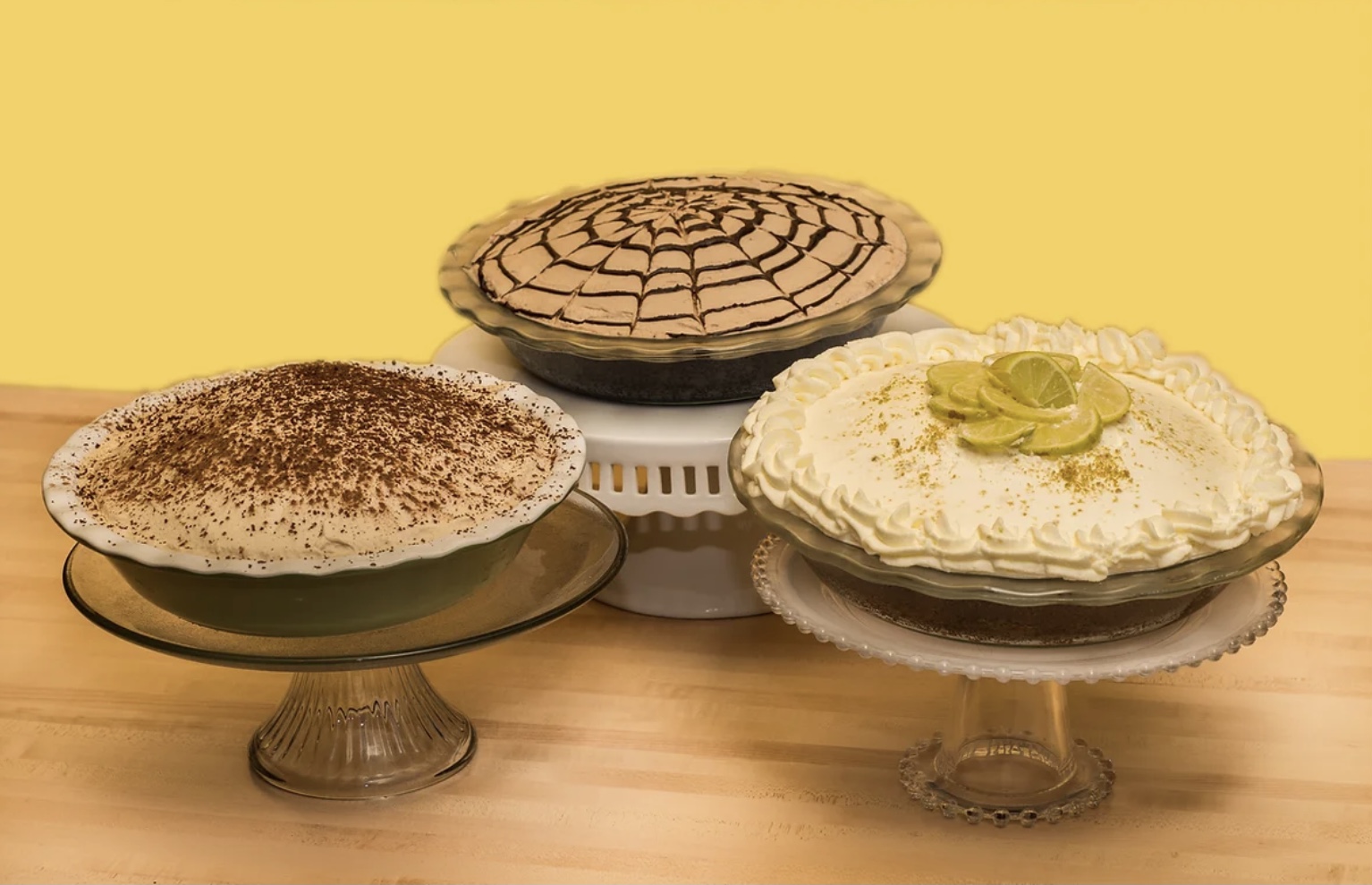 Three signature homemade pies