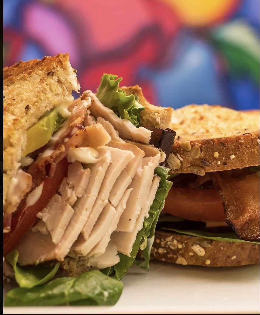 Turkey club sandwich